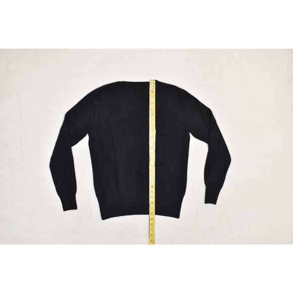 Prive Cashmere Black V-Neck Sweater Regular Size XL Luxury Long Sleeve - Picture 6 of 8
